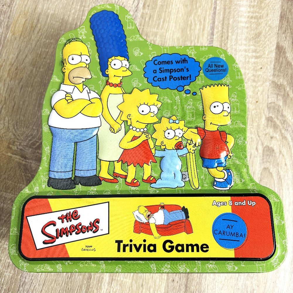 The Simpsons Trivia Game Metal Tin Box